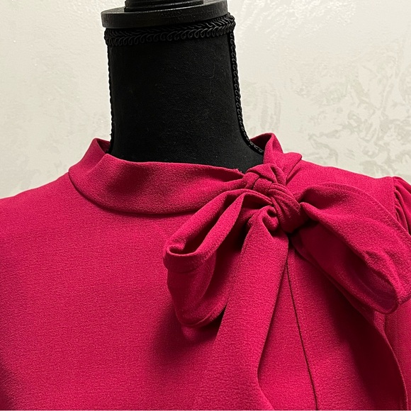 VINCE CAMUTO Women Bow Tie Crew Neck Puff Long Sleeves - Picture 11 of 11